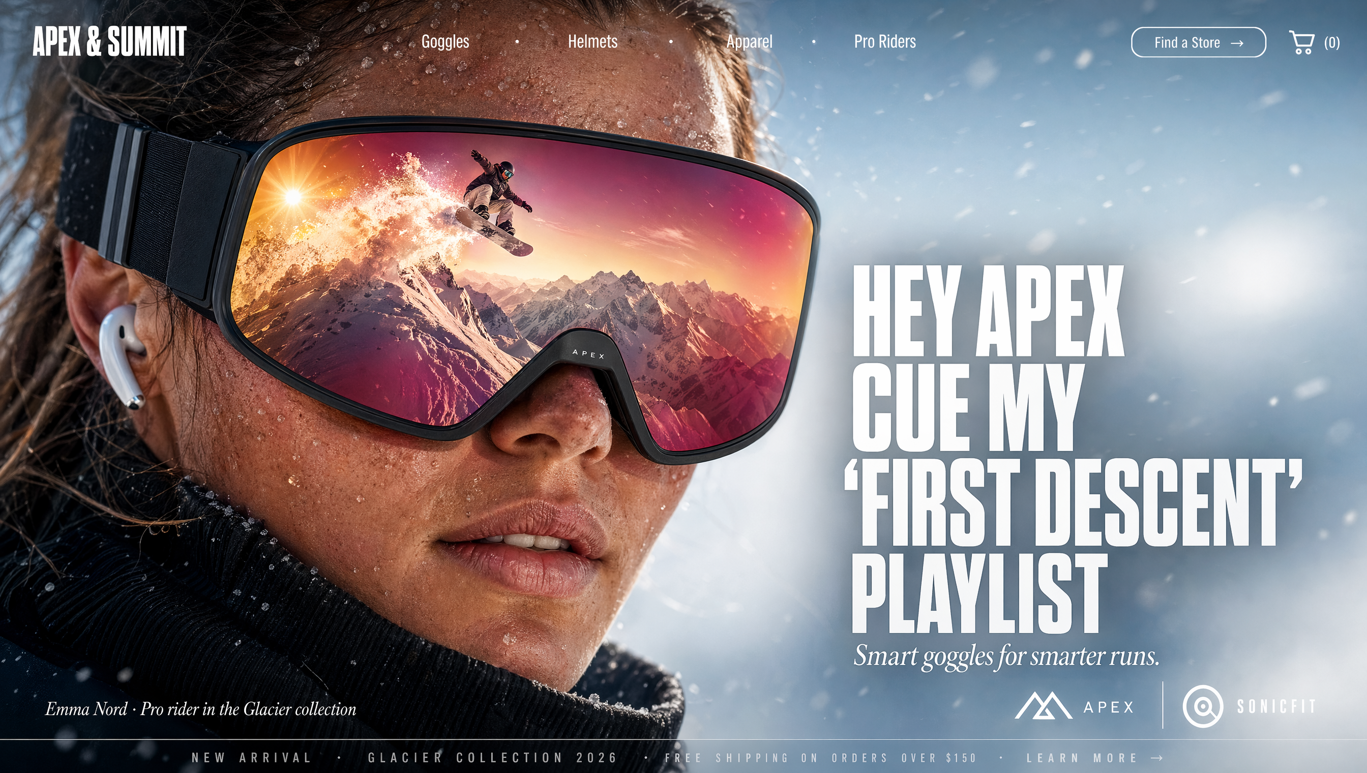 GPT Image 2 sample generation with a snowboard landing page